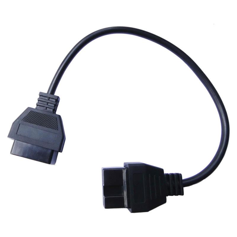 12Pin OBD2 Connector Adapter para Mitsubishi Auto Diagnostic Tool -Black Head