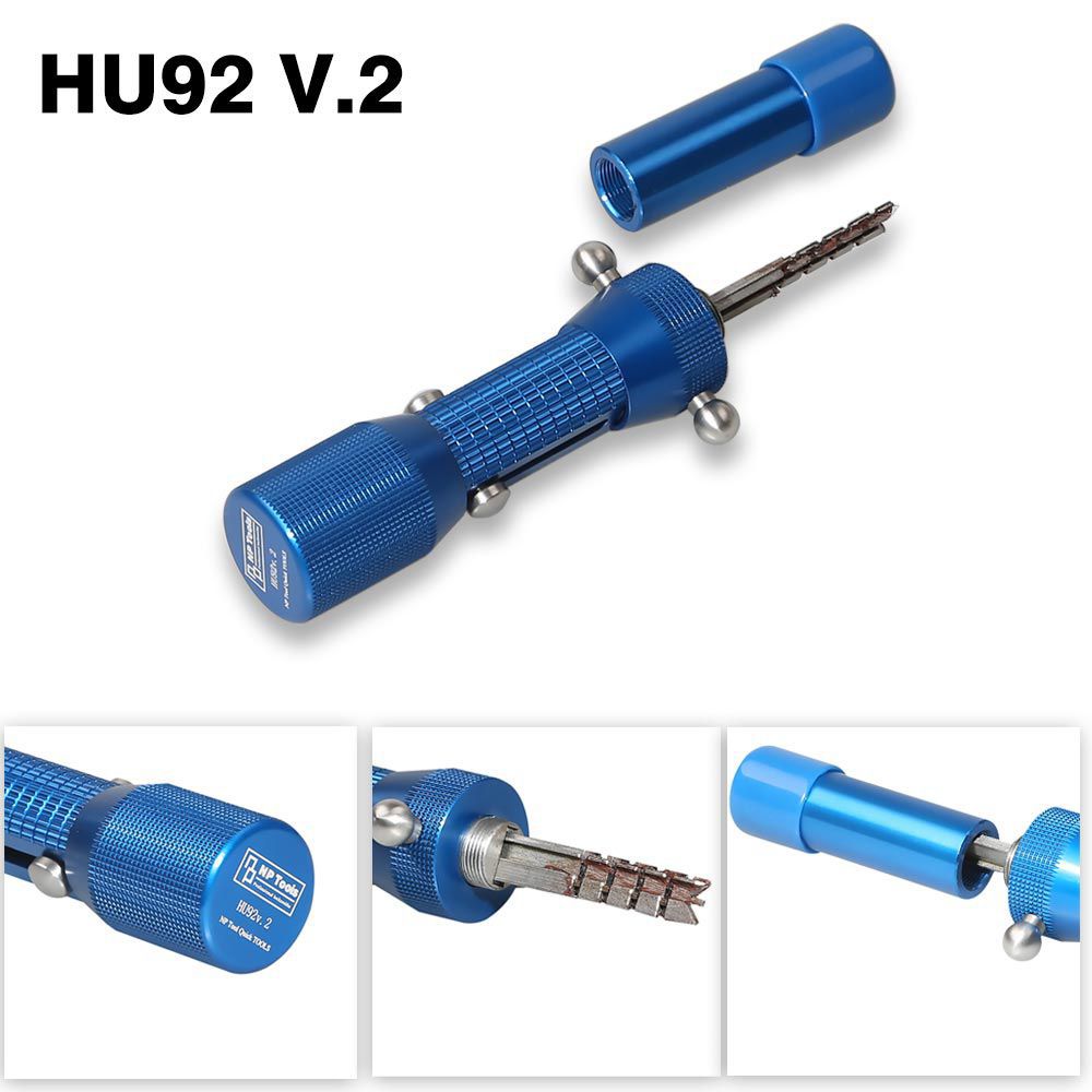 2 em 1 HU92 V.2 Ferramenta de serralheiro profissional para Audi VW HU92 Lock Pick e Decoder Quick Open Tool