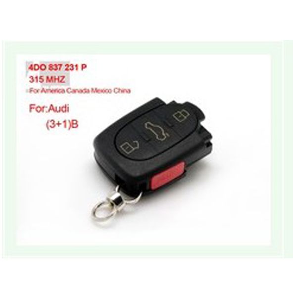 3 +1 Remote 4DO 837 231 P 315Mhz For America Canada China for AUDI