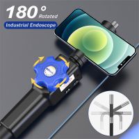 8.5MM Car Endoscópio Câmera de inspeção de endoscópio industrial de direção de 180 graus para carro 8 LED para iPhone Android PC