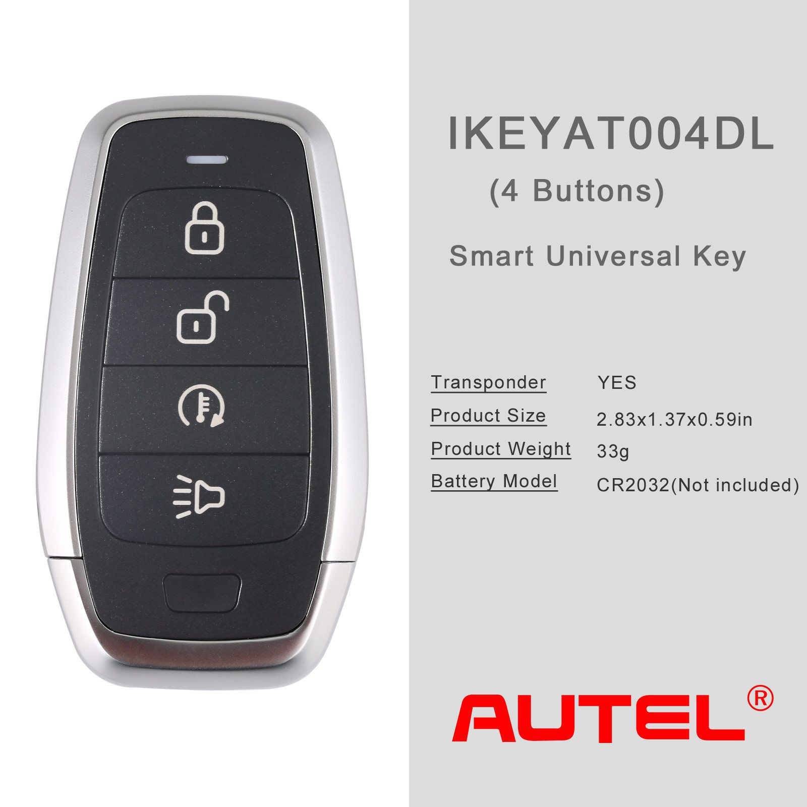 AUTEL IKEYAT004DL 4 Botões Independente Universal Smart Key 5 pçs/lote