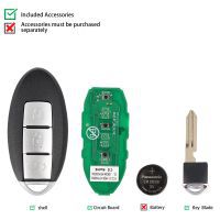 AUTEL IKEYNS004AL Nissan 3 Botões Universal Smart Key 5 pçs/lote