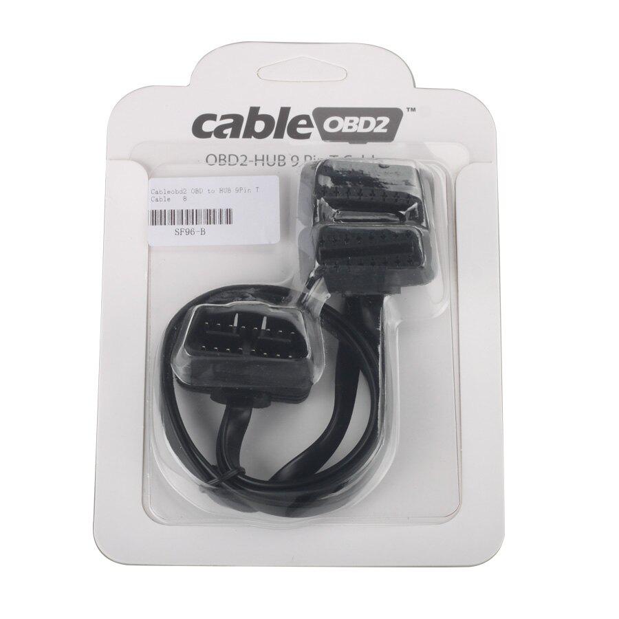Cableobd2 OBD Ao HUB 9Pin T Cable para ELM327 /AdblueOBD2 /NitroOBD2 /EcoOBD2 /GPS /dispositivos de navegação
