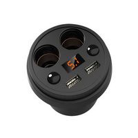 Carro Cup Charger 3.1A USB HUB Cup Holder Adapter Cigarette Lighter Splitter Mobile Phone Chargers With Voltage LED Display