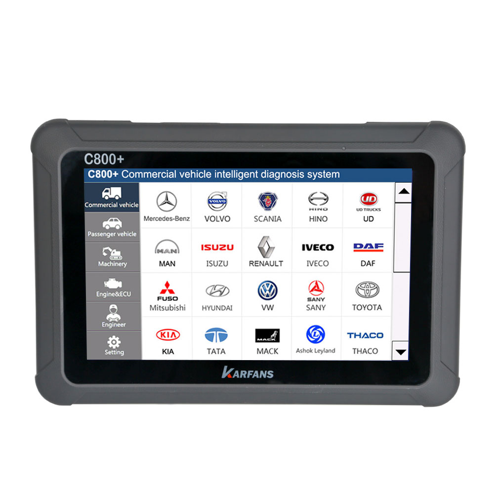 CARRO FANS C800 Diesel &Gasoline Vehicle Diagnostic Tool for Commercial Vehicle, Passenger Car, Machinery with Special Function