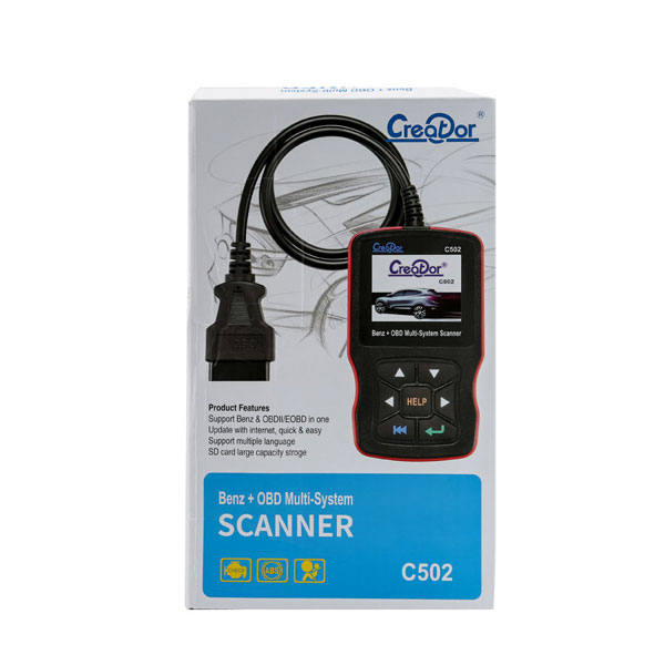 Criador C502 BENZ &OBDII /EOBD Multi -sistema Scanner V10.2 Atualização Online