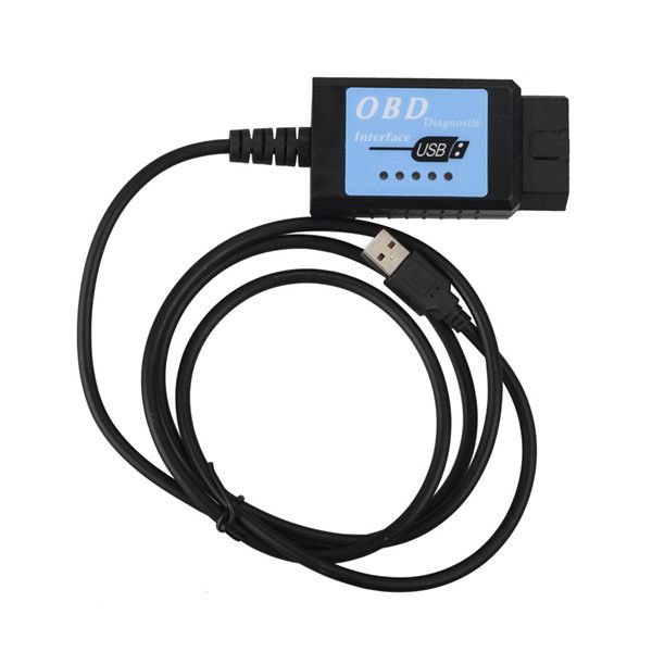 USB ELM327 V1.4 Plastic OBDII EOBD CANBUS Scanner com FT232RL Chip Software V2.1