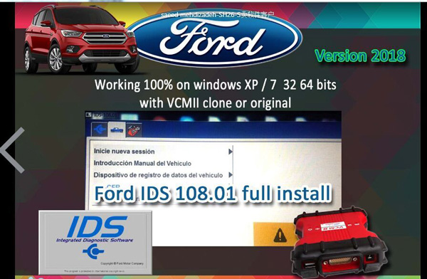 O último Ford VCM IDS V108.06 Suporte a Software Completo Multilínguas WIN XP /7 32 64Bits Não necessita de activação