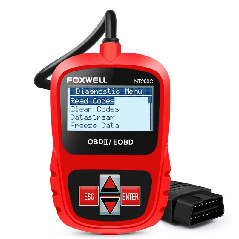 FOXWELL NT200C OBD2 OBDII Automotive Scanner Engine Code Reader Sensor Freeze Frame OBD 2 Ferramenta de Diagnóstico de Carros Melhor do que ELM327
