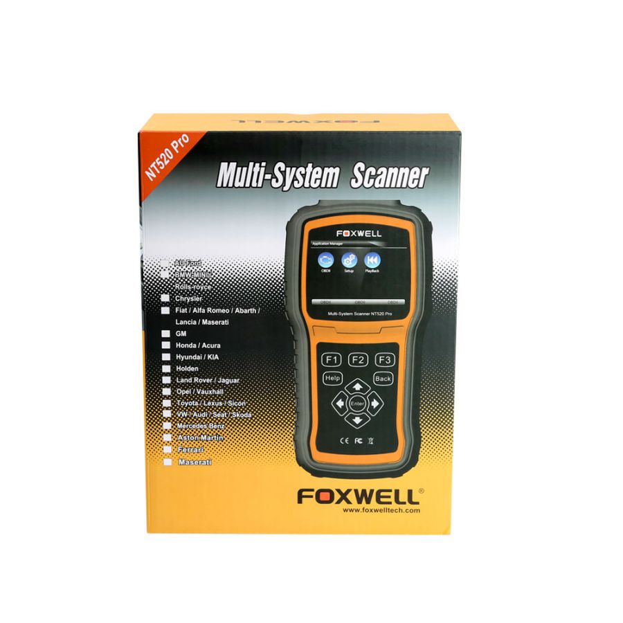 Foxwell NT520 Pro Multi -System Scanner Add Mercedes Benz Firmware Actualização Versão de Actualização Livre NT510 Online