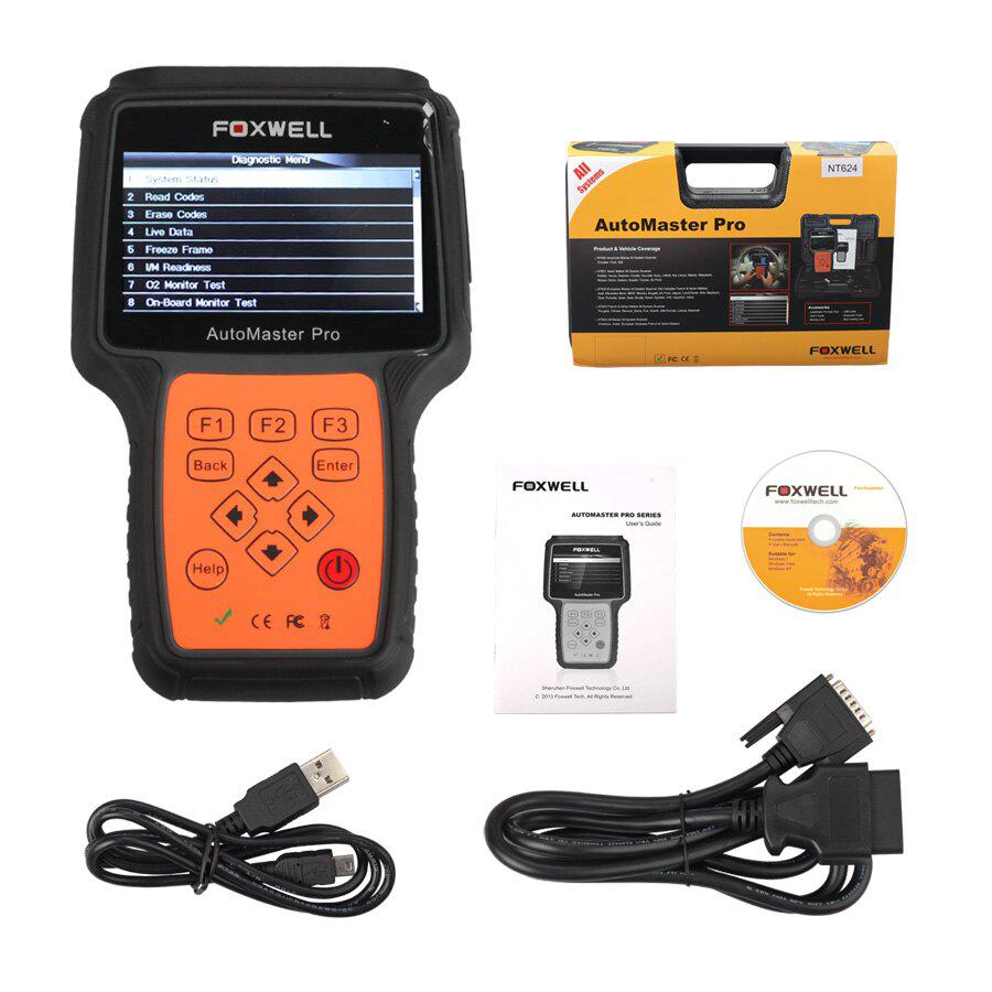 Foxwell NT624 AutoMaster Pro All -Makes All -Systems Scanner Support Cars In 2015