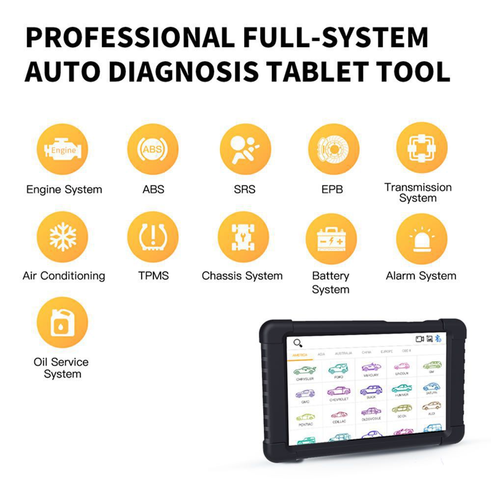 Humzor NexzDAS Pro Perodua Bluetooth Tablet Full System Auto Diagnostic Tool Professional OBD2 Scanner com IMMO/ABS/EPB/SAS/DPF/Oil Reset