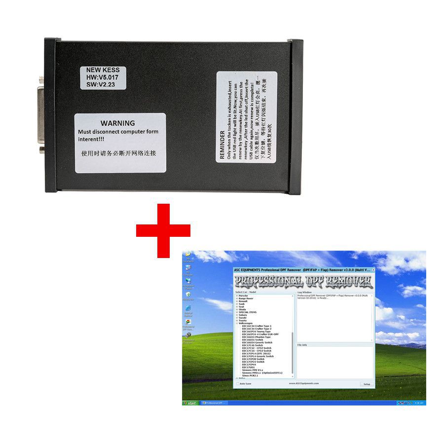V5.017 KESS V2 Plus DPF + EGR Remover 3.0 Lambda Hotstart Flap O2 DTC 2 Full Software