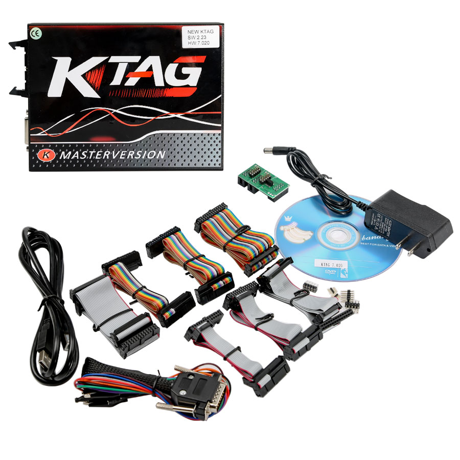 Ferramenta de Programação CU do KTAG V2.23 Instrumento de Versão Online Da UE Firmware V7.020 K -TAG Master com PCB Vermelho Sem Limitação DOS Tokens