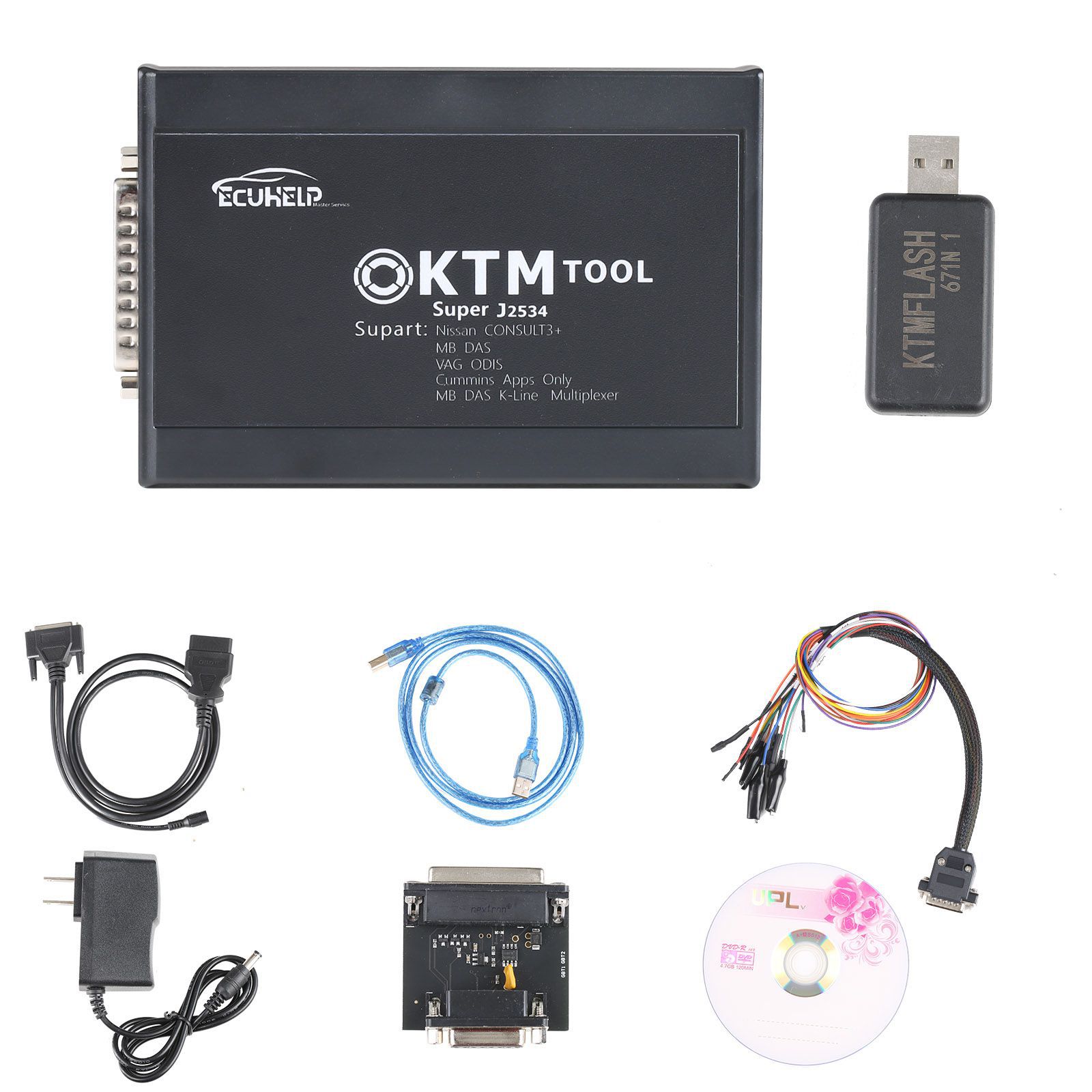 KTM200 67 em 1 KTMTool 1.20 ECU Programmer Update Versão do KTM100 Ktag Renolink OBD2 Adiciona 200 ECUs Incluindo PCR2.1 PSA SID208