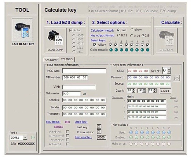 MB Gerador de Chaves de Dump do EIS SKC Calculador V1.0.1.2 Software