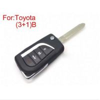 Shell de Chave Remota do Flip Modificada (3 +1) Botão para Toyota 5pcs /lote