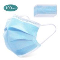 100pcs Máscara de protecção 3-camadas de máscara de protecção respiratória Segura máscara facial facial CE Certificado de protecção Pessoal