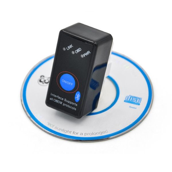 NEW Super Mini ELM327 Bluetooth OBD -II OBD Can With Power Switch Software V2.1