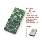 Toyota Smart Card Board 4 Buttons 315.12MHZ Number 271451 -5290 -Eur