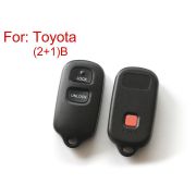 Shell de Chave Remota para Toyota 2 +1 Botões 5pcs /lote