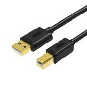 UNITEK Top Quality USB Cable USB 2.0 -A Male to B Male Cable (5M)-High -Speed with Gold -Plated Connectors - Black Black