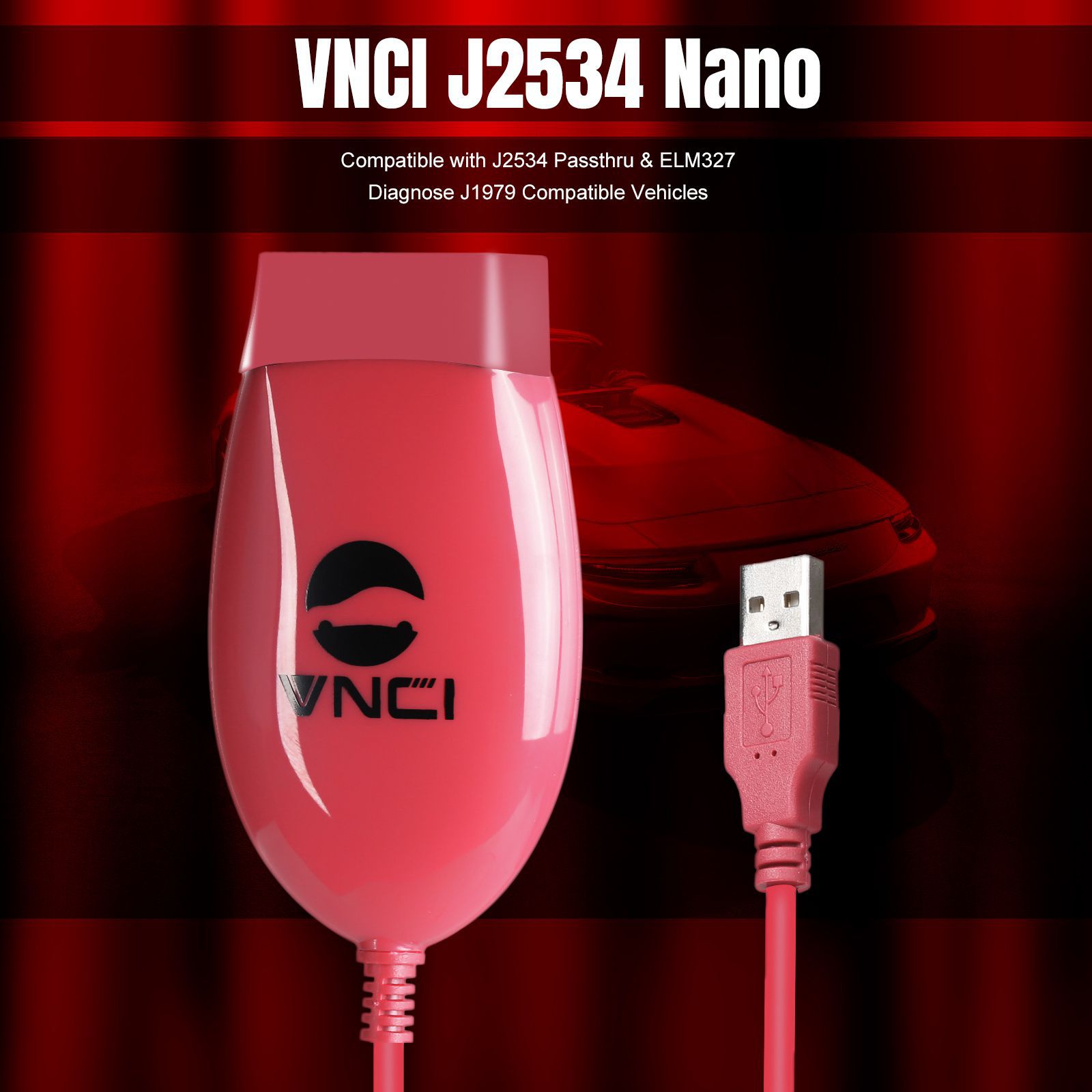 VNCI J2534 Nano Compatível com J2534 Passthru & ELM327 Diagnóstico J1979 Compatível Veículos Switch Mode Automaticamente