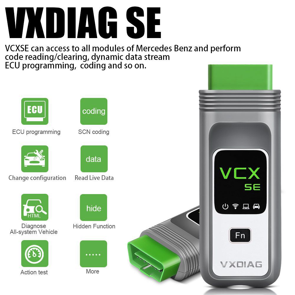 Novo VXDIAG VCX SE para BENZ DoIP Hardware Suporte Offline Codificação / Diagnóstico Remoto Benz com Autorização DONET Livre