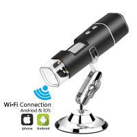 Microscópio Digital Sem Fio 1080P HD 2MP 8 LED USB Microscópio 50X para 1000X WiFi Zoom Ampliação Handheld Endoscópio Compatível
