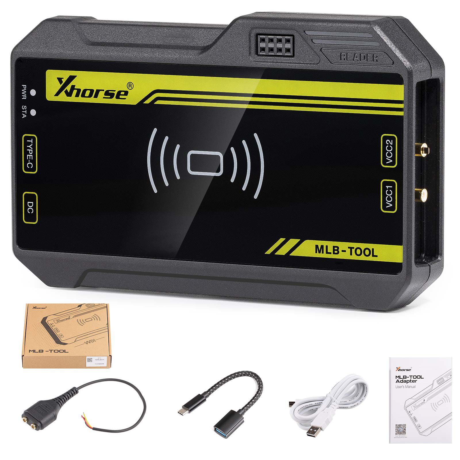 Xhorse VVDI MLB TOOL Key Programador com adaptador livre de solda XDMLBPGL Kit e 5pcs XSMA41EN Audi estilo MLB 3 botões chave