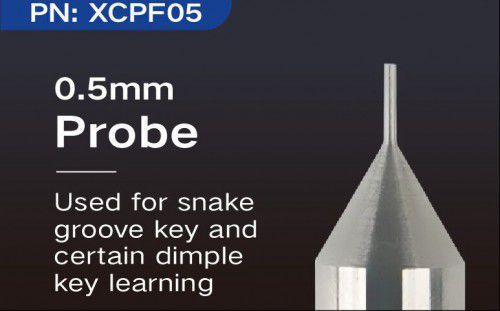 2023 Xhorse XCPF05GL 0.5mm Sonda para Serpente Sonda Groove Chave e Certa Dimple Key Aprendizagem 5 pçs/lote