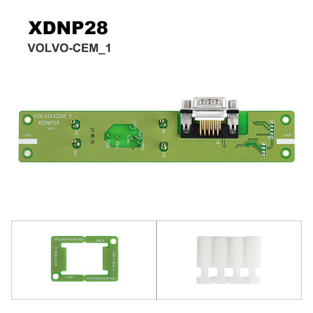 Xhorse XDNPP2 Adaptadores Sem Solda para Volvo 3 pçs/set Trabalho com VVDI Prog/MINI PROG e FERRAMENTA-CHAVE PLUS