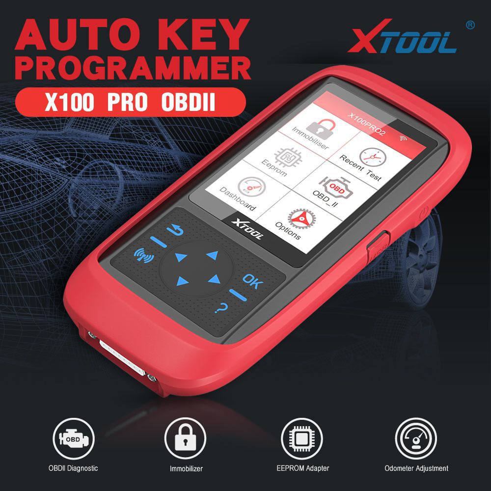 XTOOL X100 Pro2 Auto- Chave Programador com Adaptador EEPROM Ajuste à quilometragem