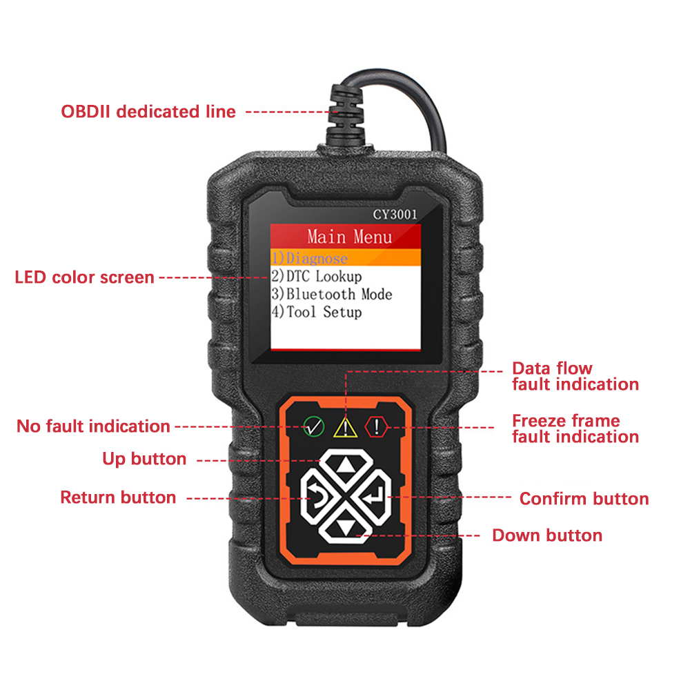 Leitor de código CY3001 OBD2 