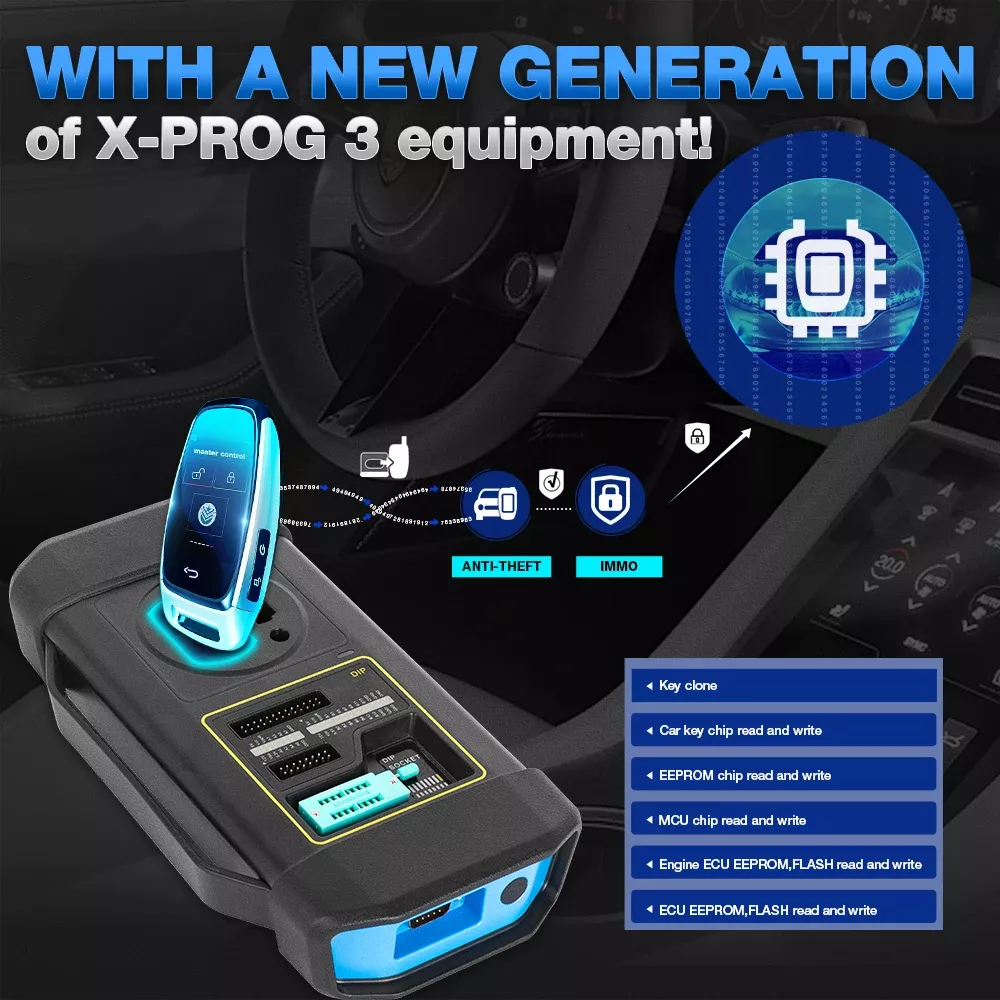 Lançamento X431 IMMO Plus X-PROG 3 chave Programação Todos Syste