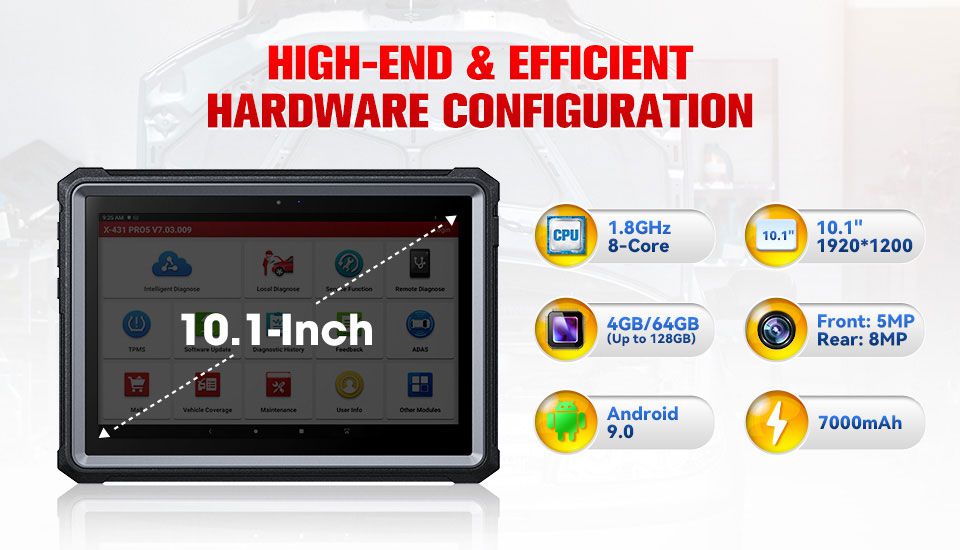 LAUNCH X431 PRO5 Especificações