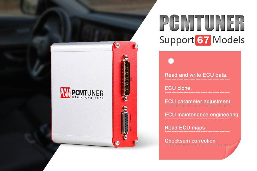 Programador de ECU PCMtuner V1.21 com 67 módulos