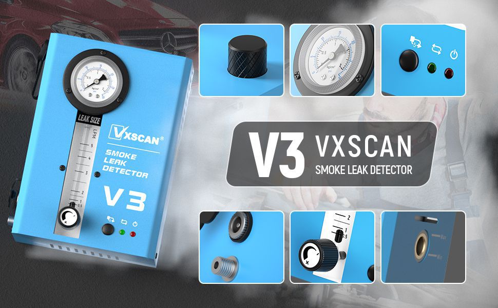 Detector de vazamento de fumaça automotivo VXSCAN V3 