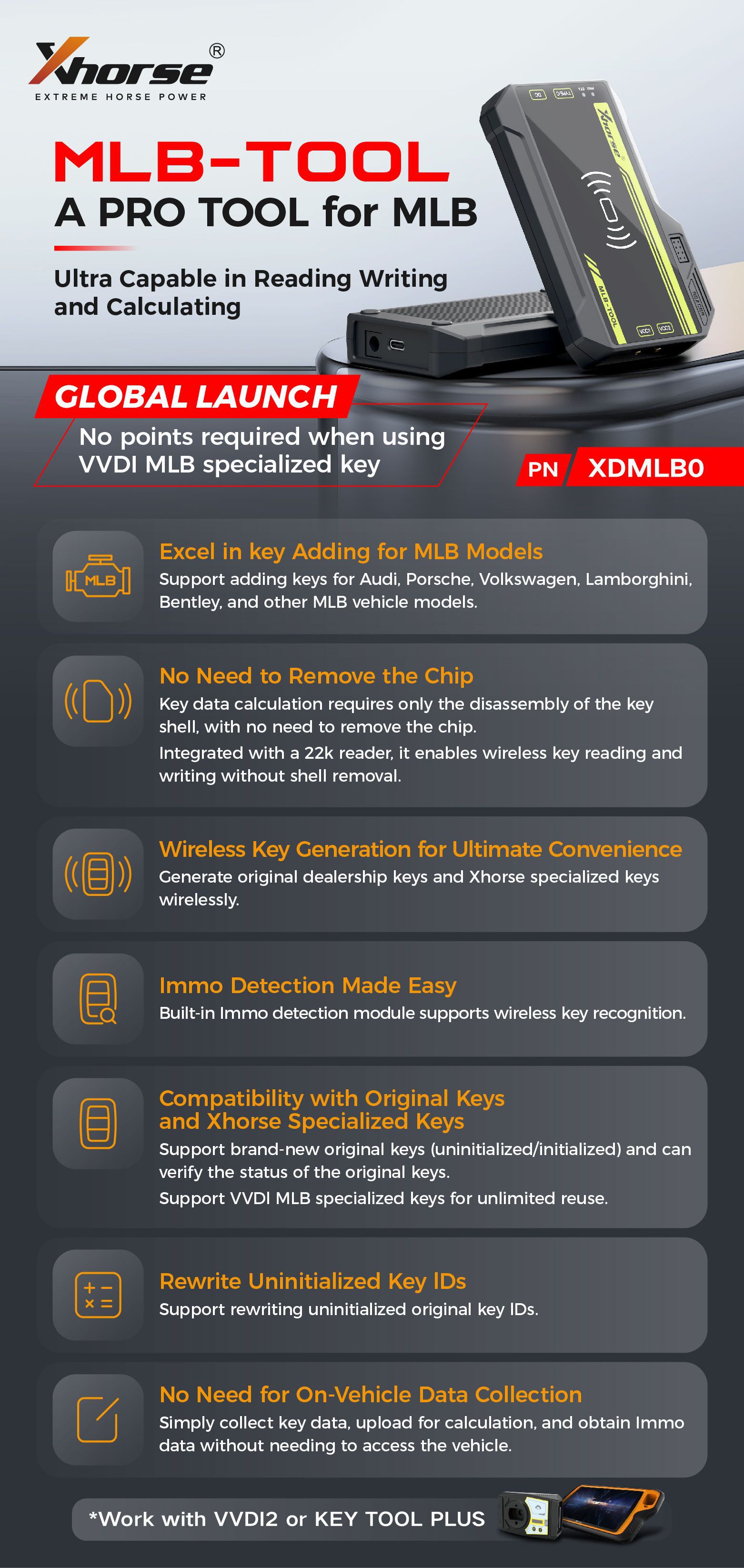 Xhorse VVDI MLB TOOL XDMLB0 Programador chave