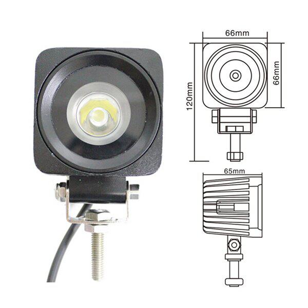 10W Spot /Flood LED Work Light OffRoad Jeep Boat Truck IP67 12V 24V