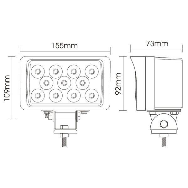 33W Spot /Flood LED Work Light OffRoad Jeep Boat Truck IP67 12V 24V White