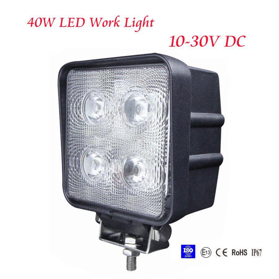 40W Lâmpada de trabalho LED Fora Da Estrada Rhino Polaris Truck 4x4 4WD Jeep Spot