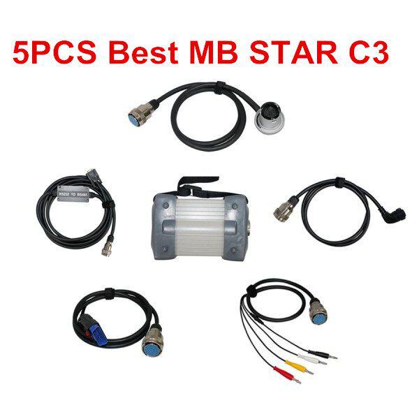 5PCS Best Quality MB Star C3 Pro for Benz Trucks +Carros Atualizar para 2014.09