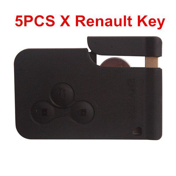 5PCS /lote Renault 3 Button Smart Key 433MHZ