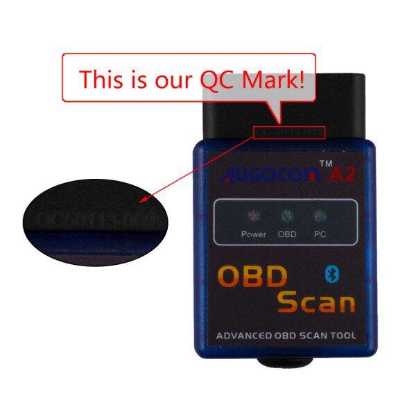 AUGOCOM A2 ELM327 Vgate Scan Avançado OBD2 Bluetooth Scan Tool (Support Android And Symbian) Software V2.1