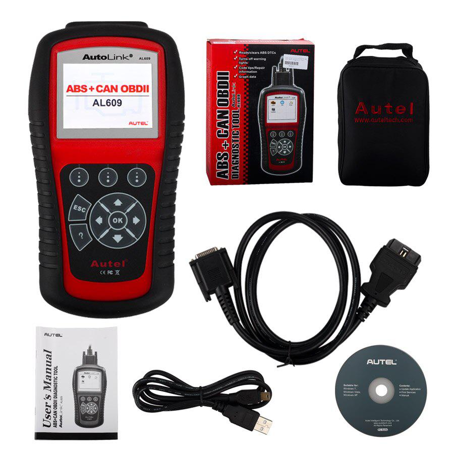 MELHOR AutoLink AL609 ABS CAN OBDII Diagnostic Tool Diagnoses ABS System Codes Internet Actualizável