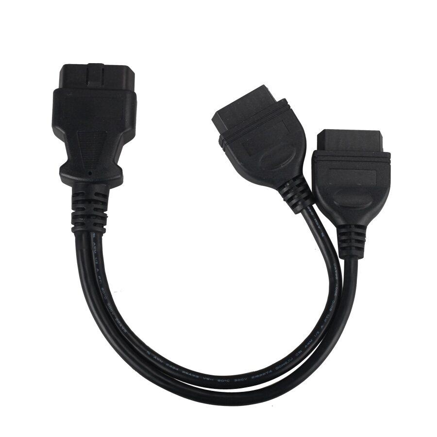 ELM327 OBD2 Extensão Cable 1 Male para 2 Cabos Convertidos Femininos