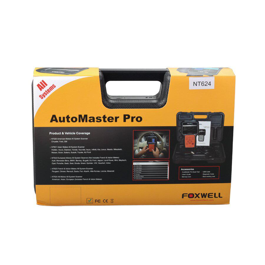 Foxwell NT624 AutoMaster Pro All -Makes All -Systems Scanner Support Cars In 2015