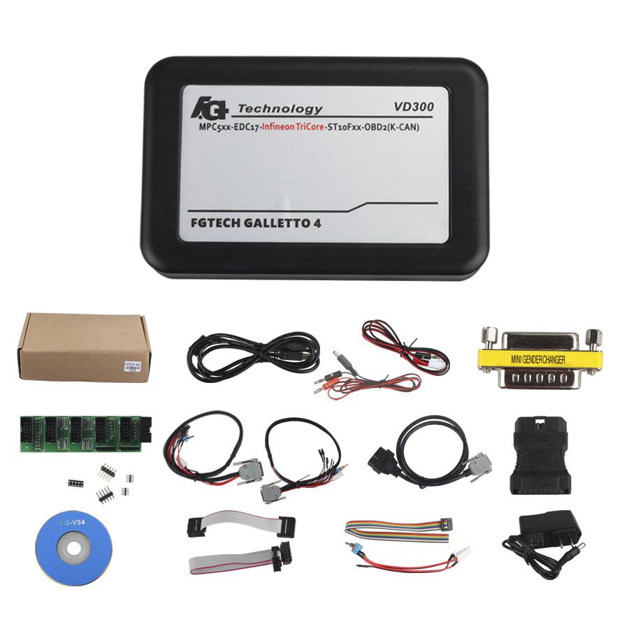 Versão Última VD300 V54 FGTech Galletto 4 Master BDM -TriCore -OBD Função