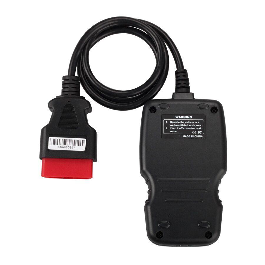 Nova Chegada OM123 OBD2 EOBD CAN Manutenção manual Código Multi Língua (Cor Negra)